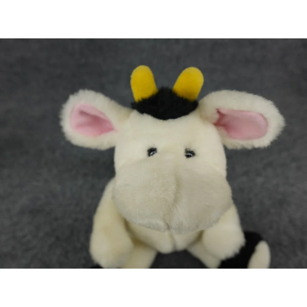 Baby Gund Plush Cow Unisex Small Cream 1990 Vintage Stuffed Animal Horns